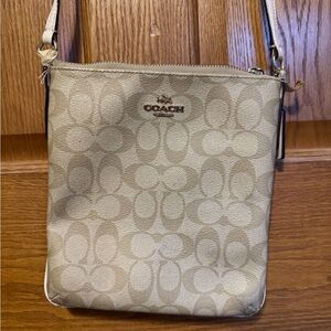 Coach Beige Signature Crossbody Bag